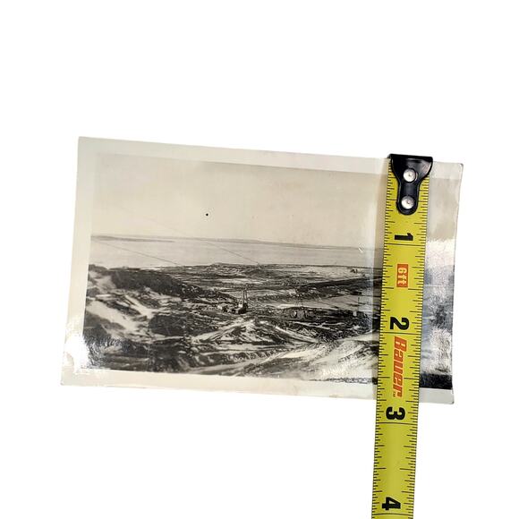 Vtg Fort Peck Slide Valley Original Monochrome Photo Found Snapshot 1940s - Picture 3 of 4